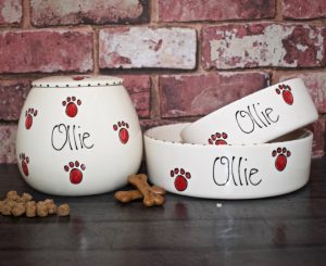 Personalised Ceramic Dog Treat Jar — Whimsical