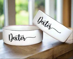 Personalised Ceramic Dog Bowls — Straight