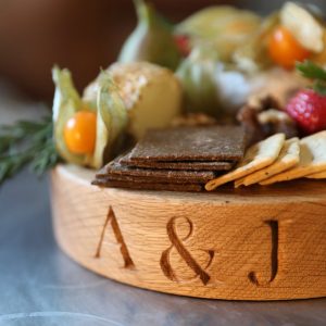 Monogram Oak Couples Cheeseboard